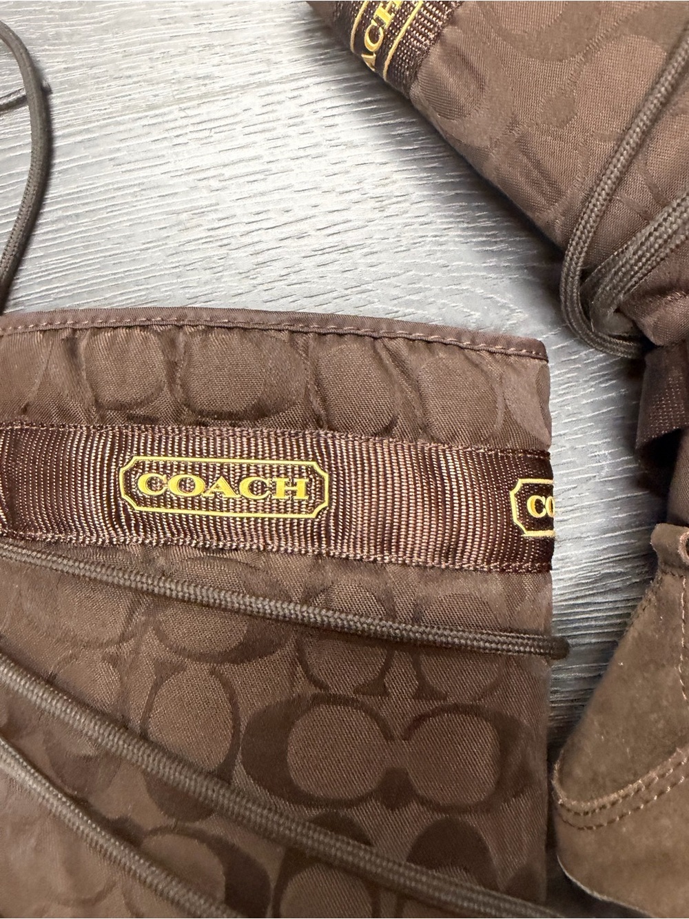 Coach Sela A7155 Signature C Brown Winter Boots Sz 8 - Picture 11 of 11